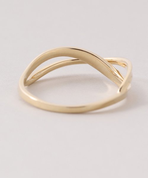 Lilas 指輪 リング 2ラインツイストモチーフリング K10 レディース