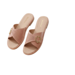 Nino Rossi Dusty Pink Gold-Accent Sandals