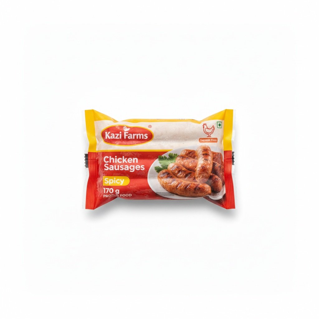 cmp_2fb164db79f7 Kazi Farms Chicken Sausages Spicy 170 g - Image 1