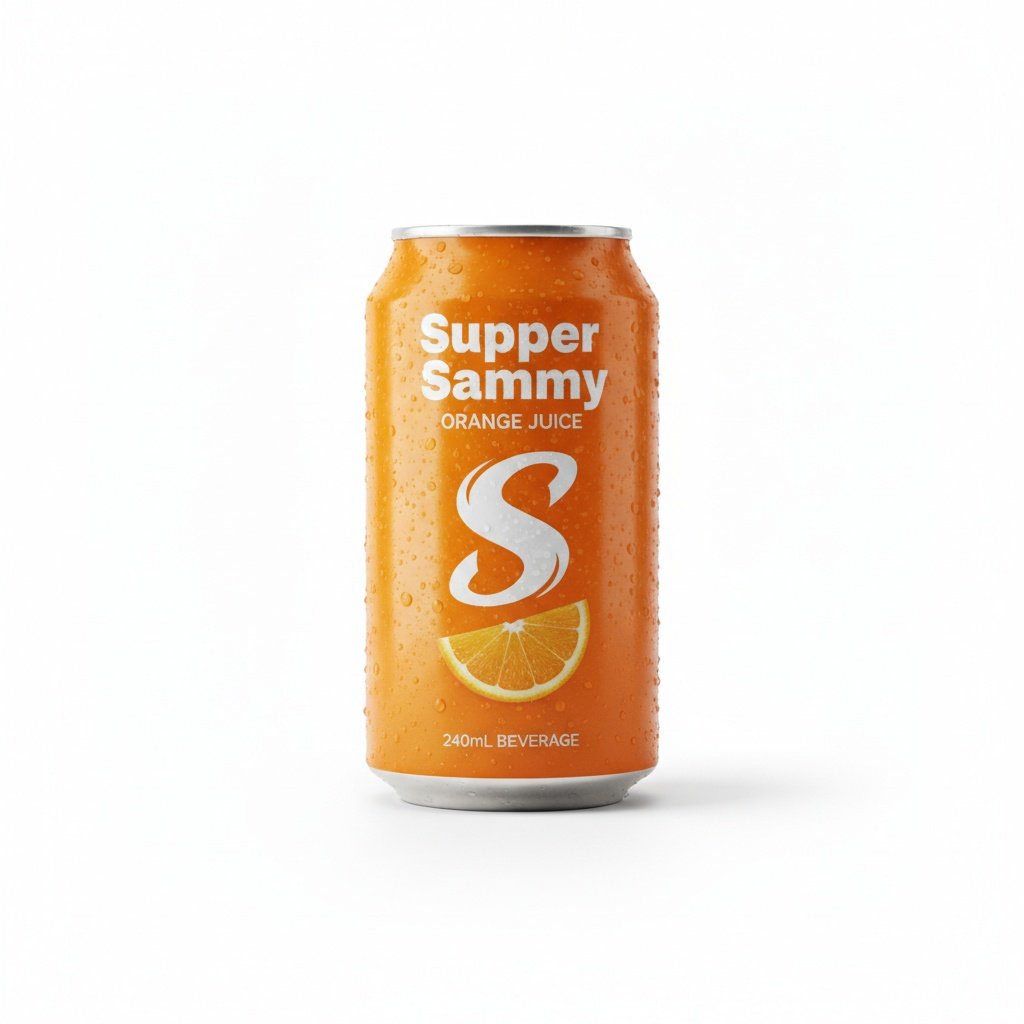 cmp_63ea024a82cd Supper Sammy Orange Juice Can 240ml - Image 1
