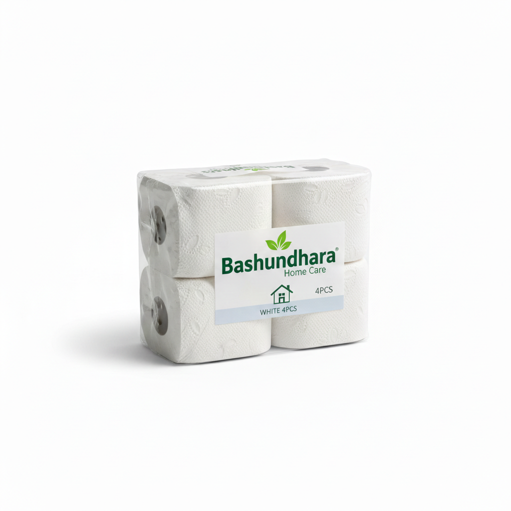 enh_norm_9aee8fb4-723b-4c16-92b1-6077b43cd0c8.png Bashundhara Toilet Tissue White 4PCS - Image 1