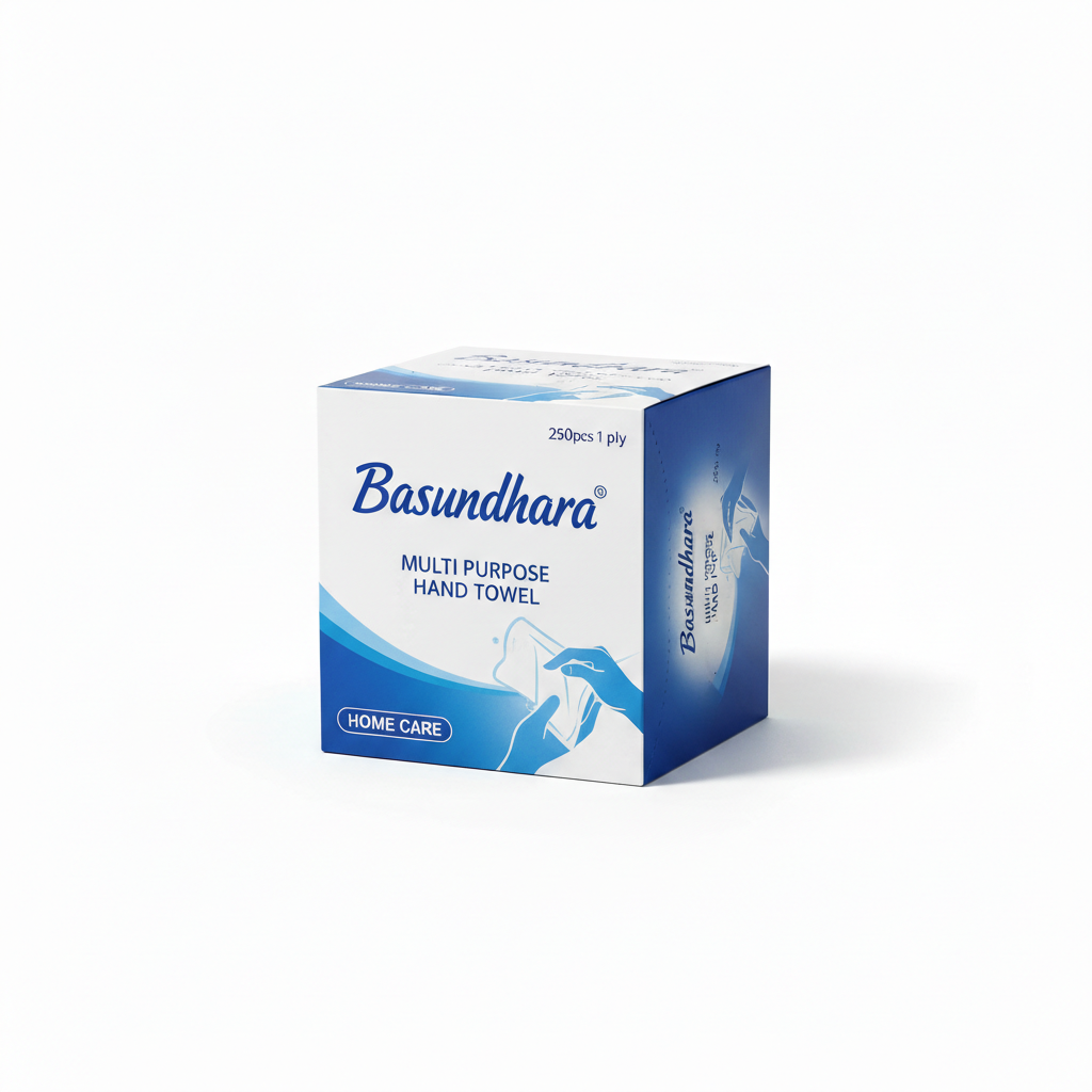 enh_norm_aa14a078-ab93-4a22-95a4-8a5ba113c3dd.png Basundhara Multi Purpose Hand Towel 250pcs 1 ply Box - Image 1
